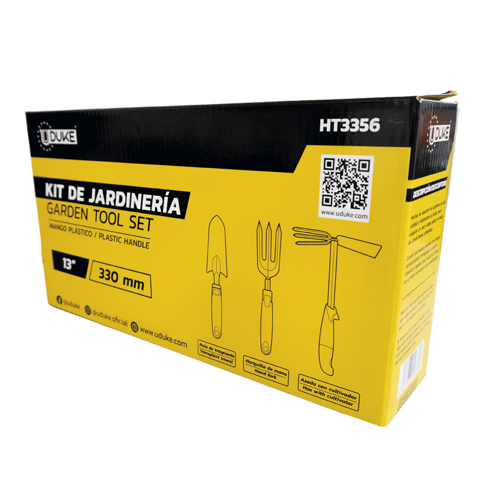 KIT DE JARDINERIA  MANGO PLASTICO UDUKE (HT3356)