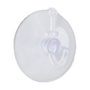 CHUPA ADHESIVA TRANSPARENTE # 4 CON GANCHO PLASTICO PQT X 3 UDUKE