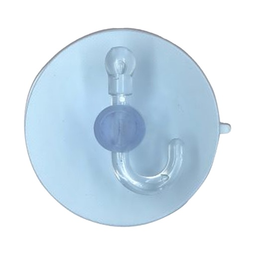 CHUPA ADHESIVA TRANSPARENTE # 6 CON GANCHO PLASTICO PQT X 2 UDUKE