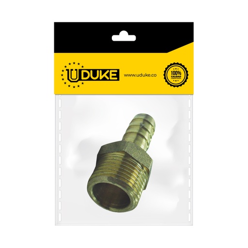 RACOR GAS MACHO BRONCE 1/2X3/8 PQT X 1 UDUKE