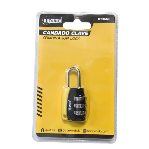 CANDADO CLAVE 3 DIGITOS UDUKE (HT3448)