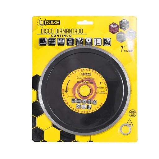DISCO DIAMANTADO CONTINUO UDUKE PROFESIONAL 7 (HT30581)