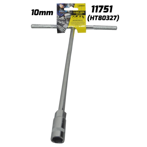 LLAVE COPA EN T CON CUADRANTE UDUKE 10 MM (HT80327)