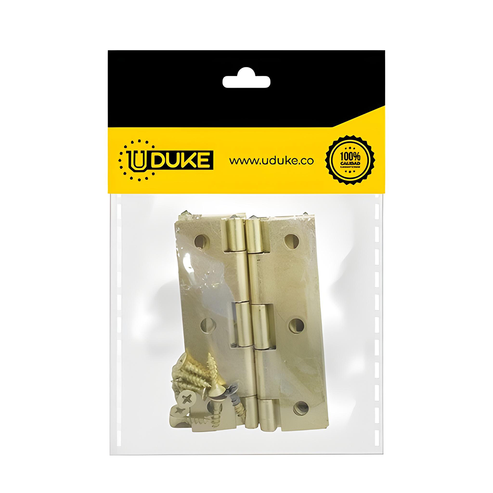 BISAGRA COMUN 3" DORADA PQT X 2 UNDS UDUKE