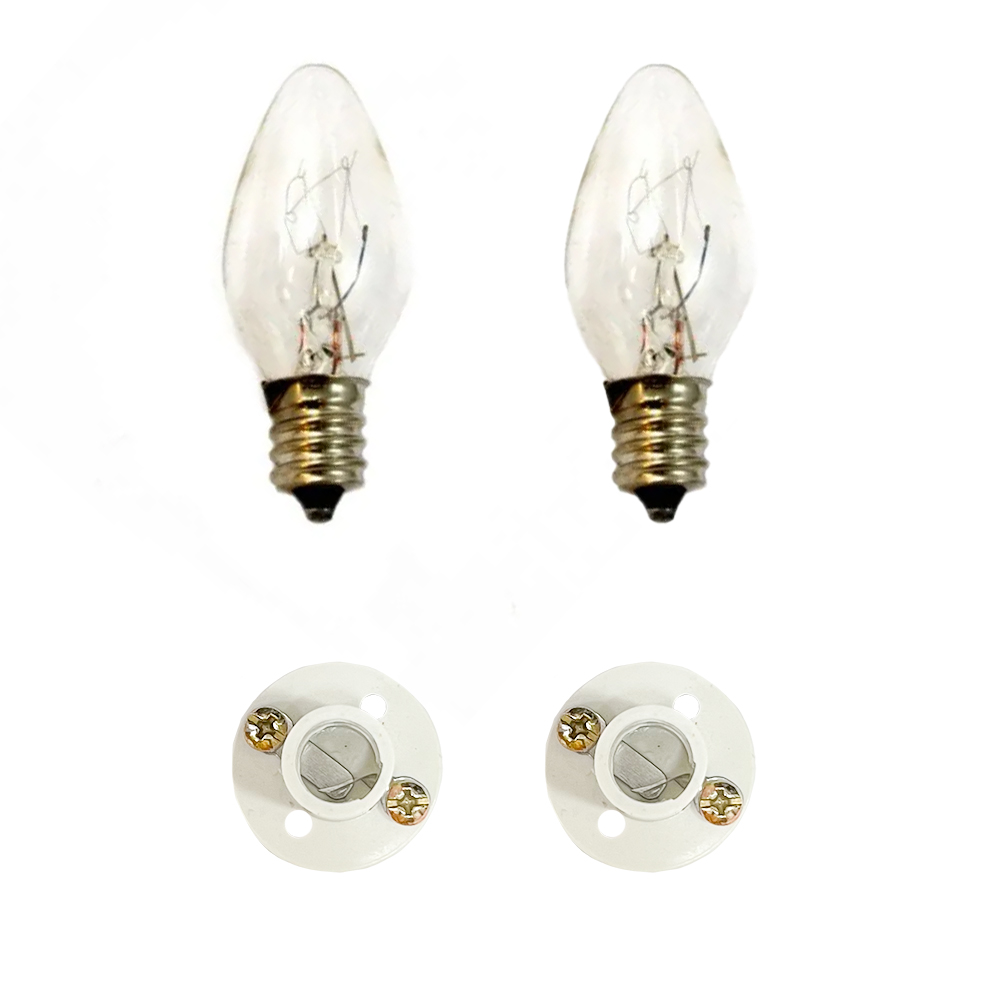 BOMBILLO CANDELABRO SENCILLO BLANCO + SOKET CANDELABRO PASTA PQT X 2 UDUKE