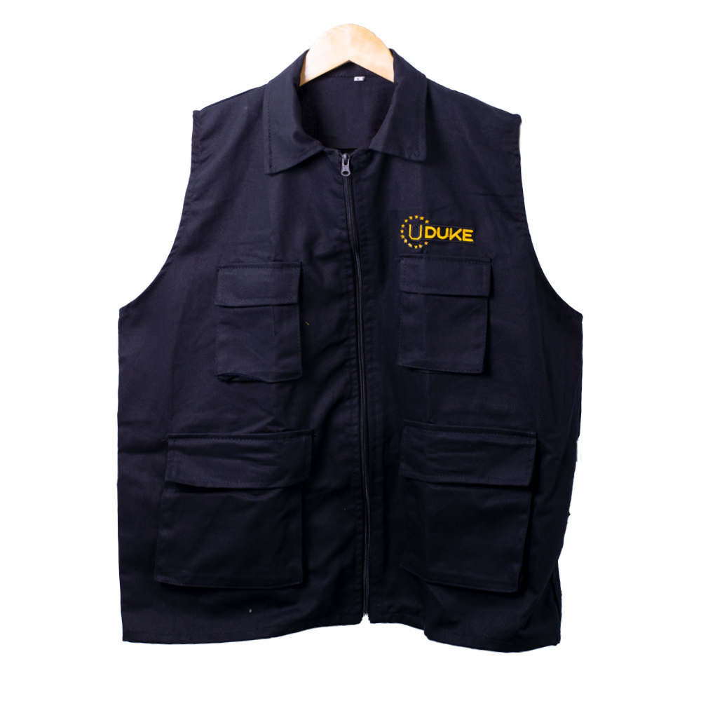 CHALECO TALLA M BORDADO CON CIERRE Y BOLSILLOS NEGRO UDUKE (19)