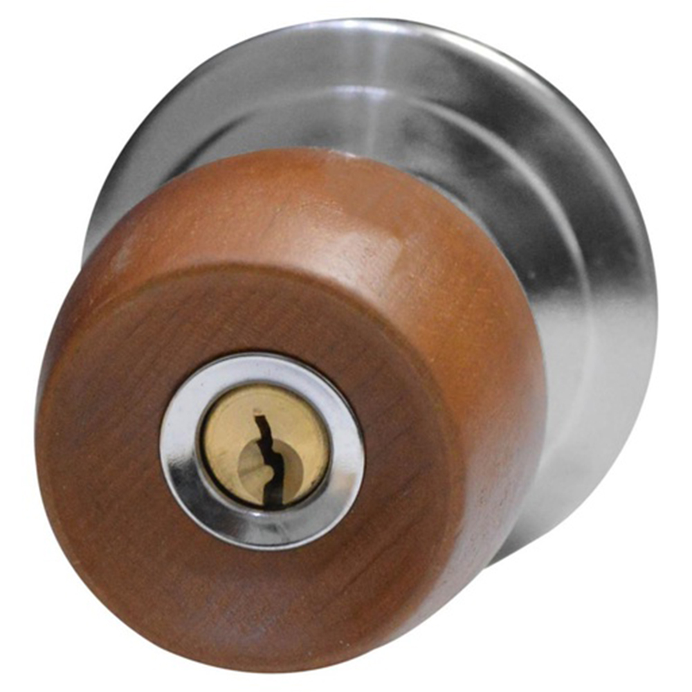 CHAPA BOLA ALCOBA P/MADERA UDUKE COLOR MIEL ESCUDO CROMADO (5831-QJM) (HT20175S)