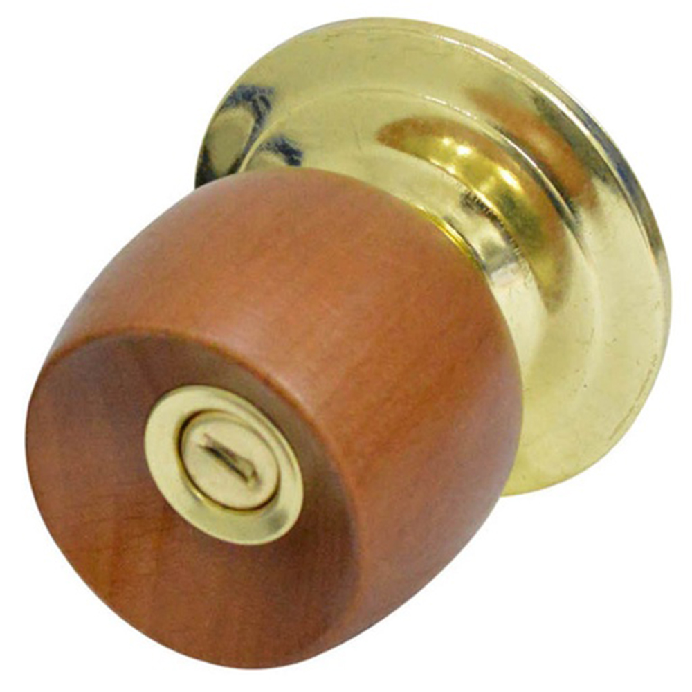 CHAPA BOLA BANO P/MADERA UDUKE COLOR MIEL ESCUDO DORADO (5832-QJM) (HT20183)