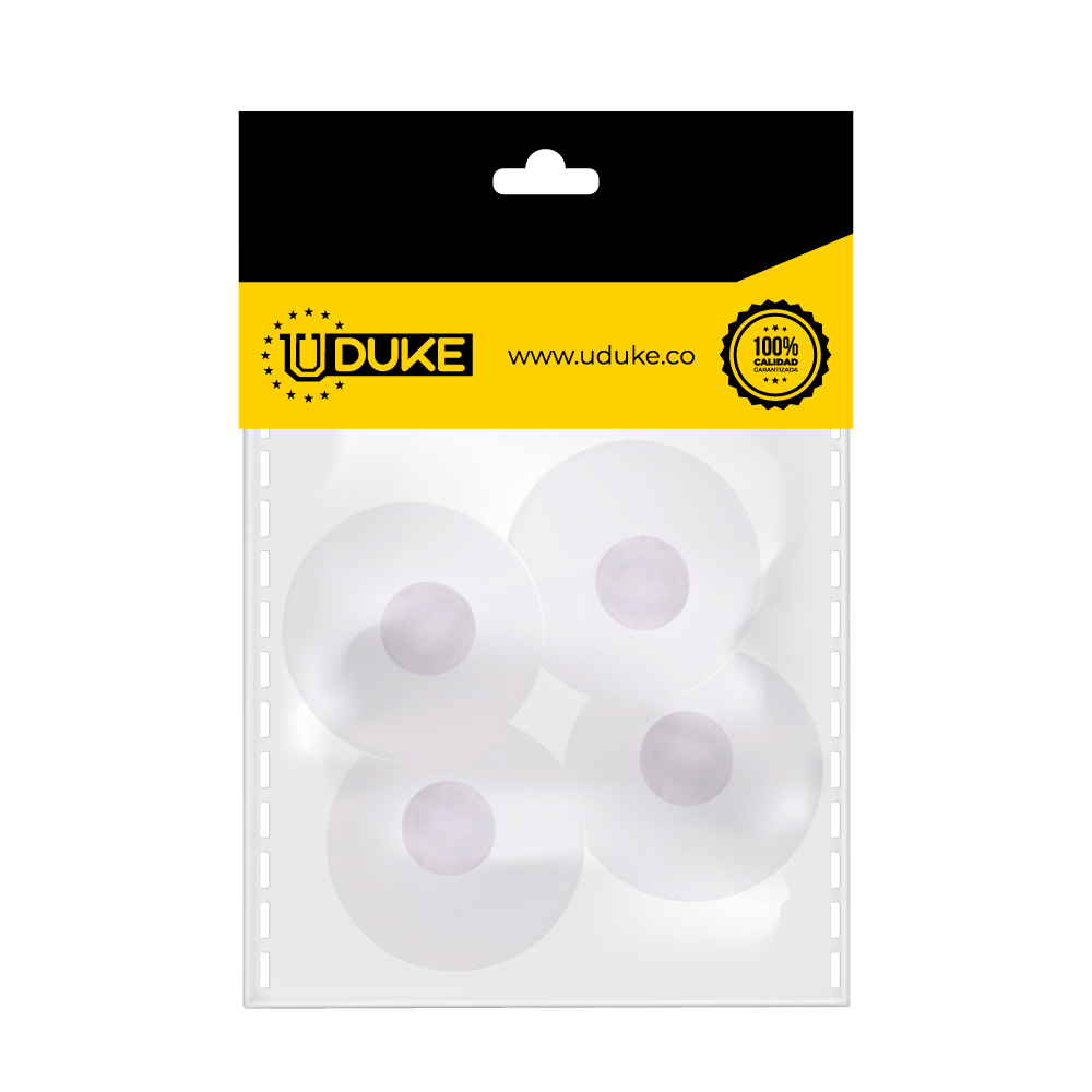 CHUPA ADHESIVA TRANSPARENTE # 3 PQT X 4 UDUKE