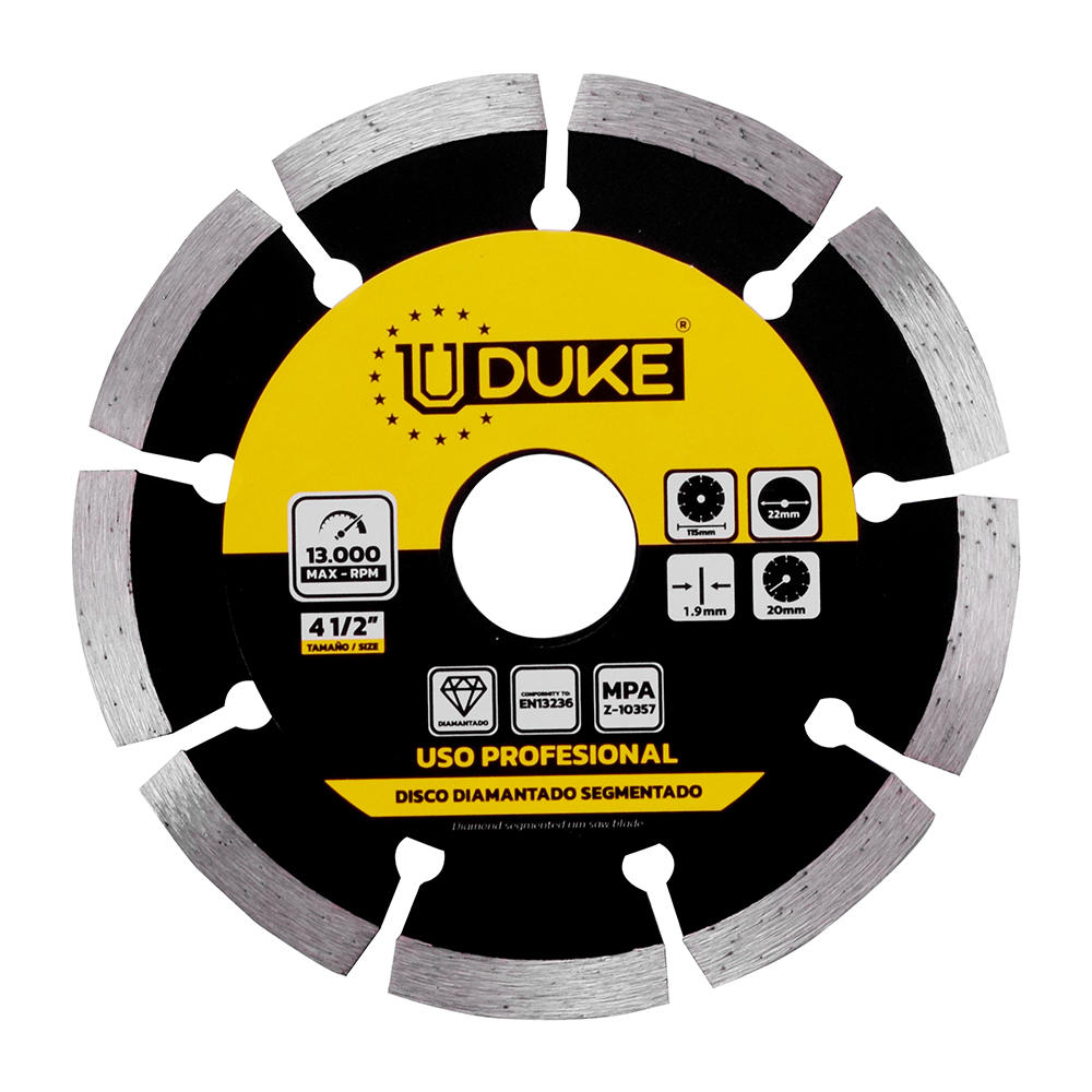 DISCO DIAMANTADO SEGMENTADO UDUKE 4 1/2 (DDUG-115) (HT30027)