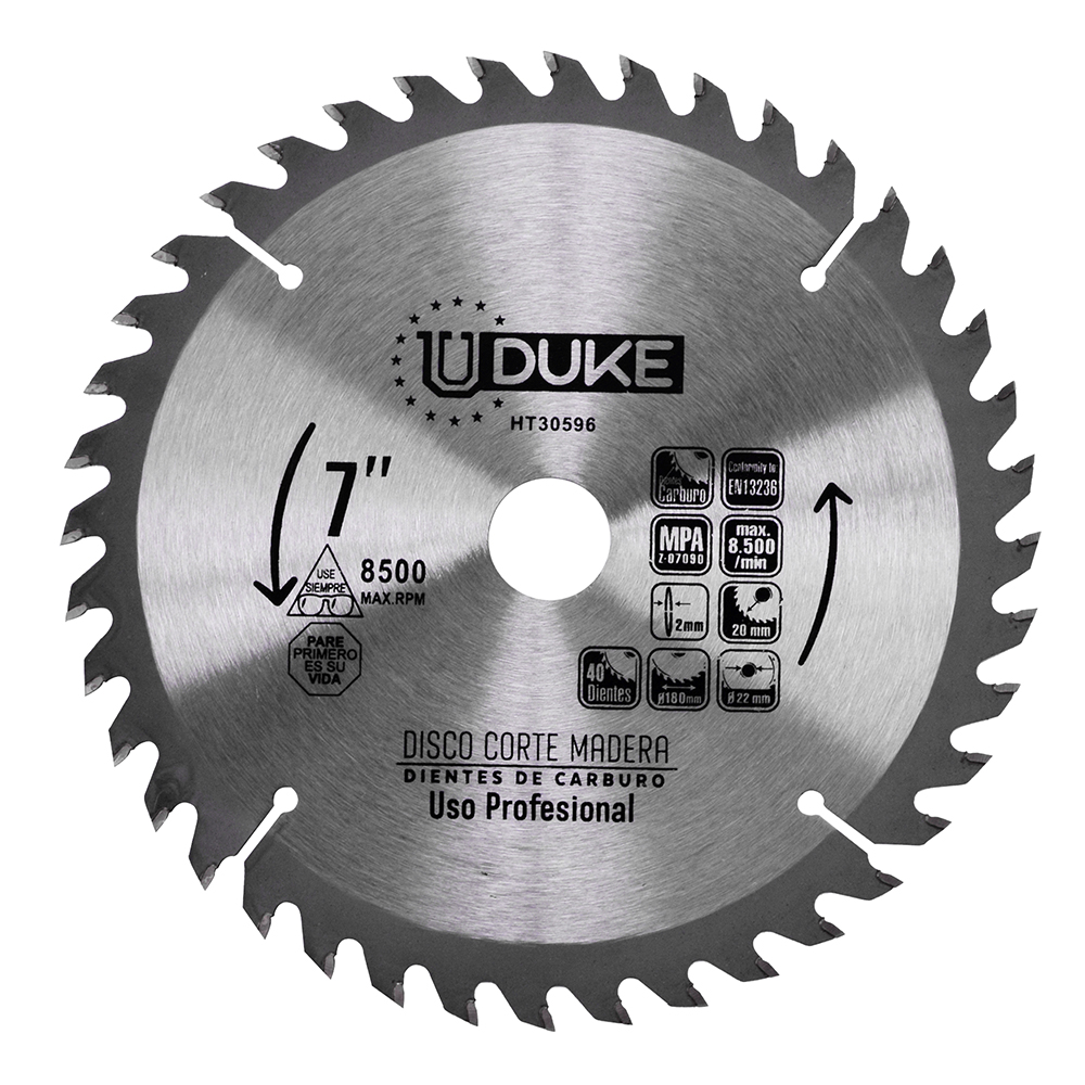 DISCO MADERA UDUKE PROFESIONAL (7X40) DMD740 (HT30596)