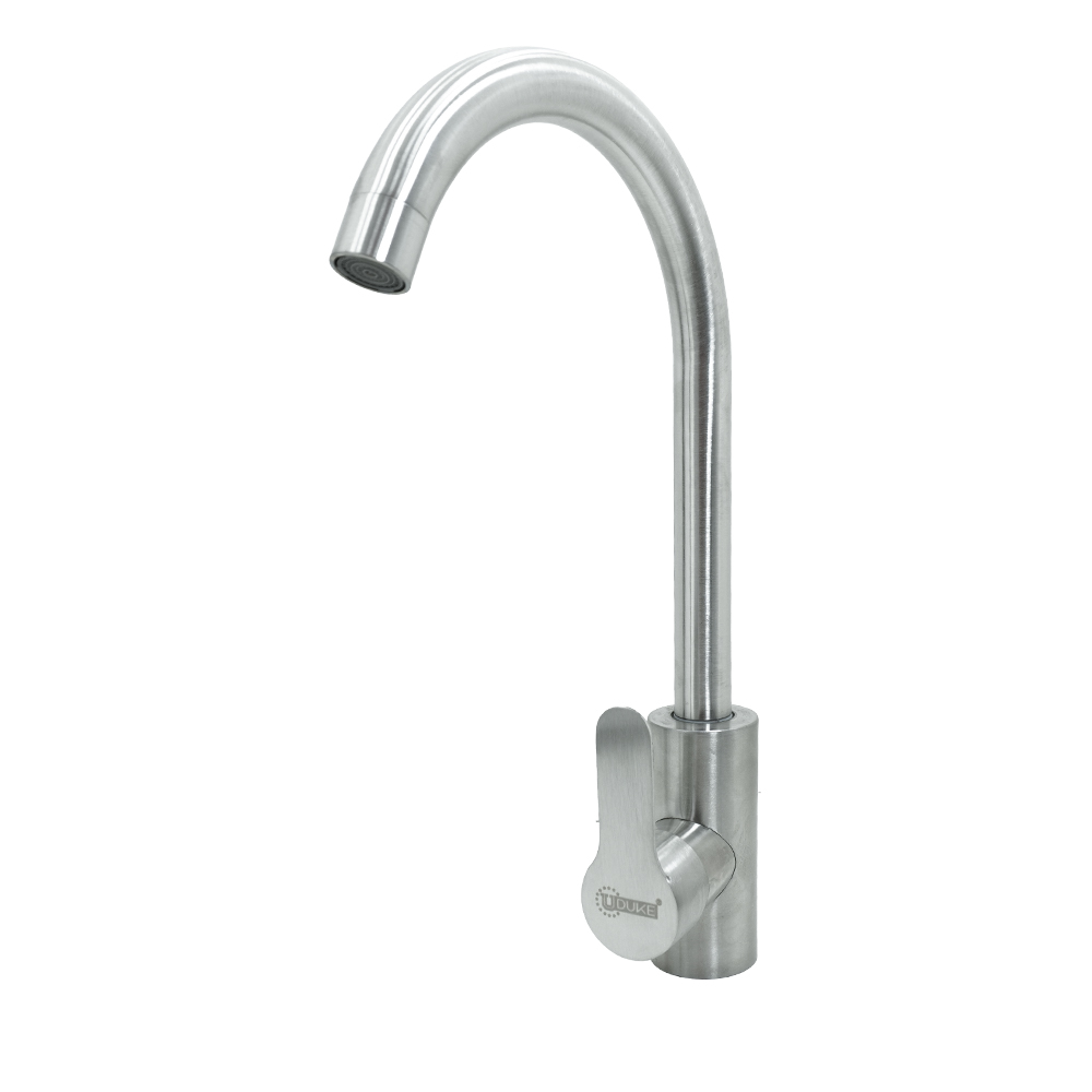 LLAVE LAVAPLATOS ACERO INOXIDABLE MONOCONTROL  REDONDA SATINADA UDUKE (HT2049)