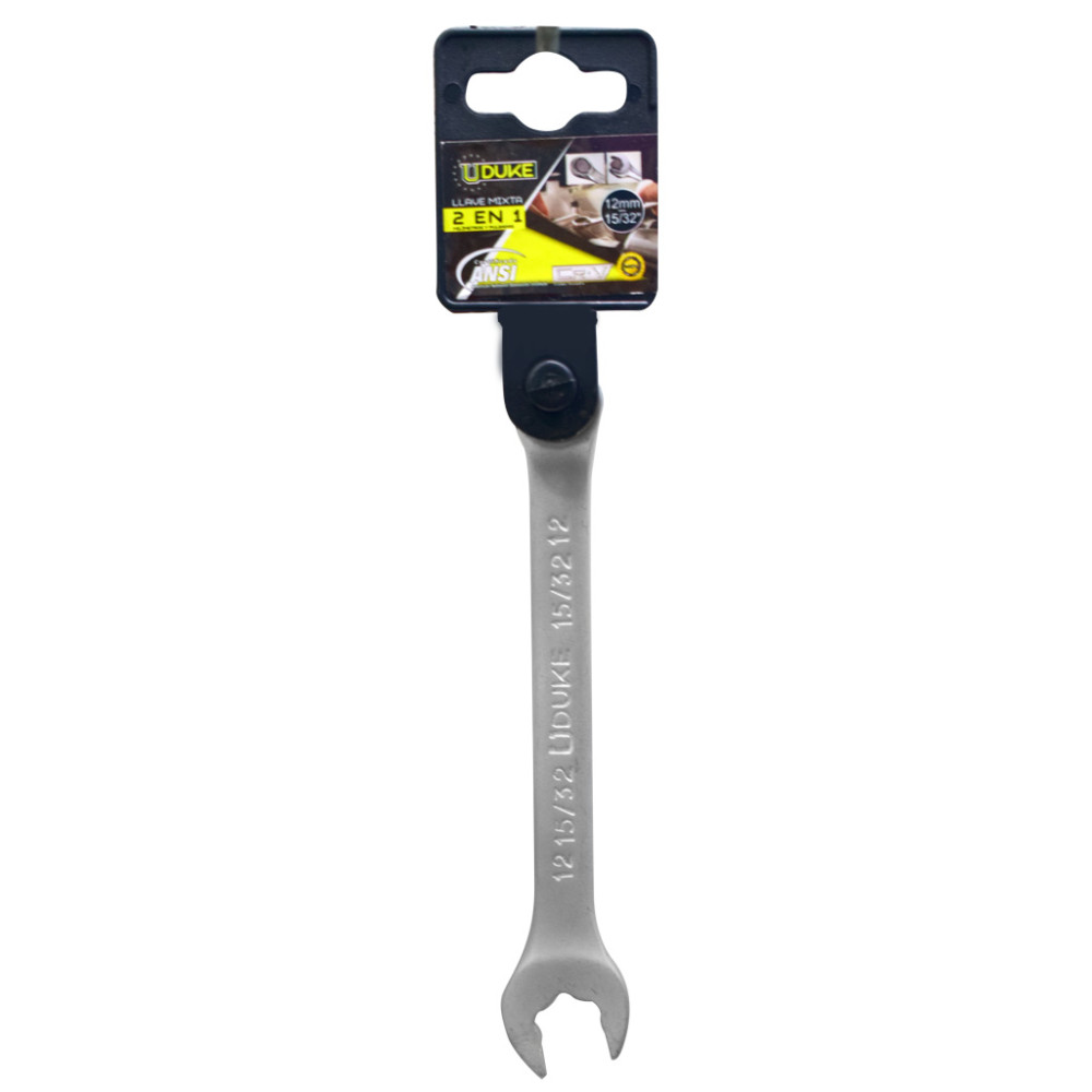 LLAVE MIXTA 2 EN 1 # 12MM - 15/32" CR/V UDUKE (HTY0067)