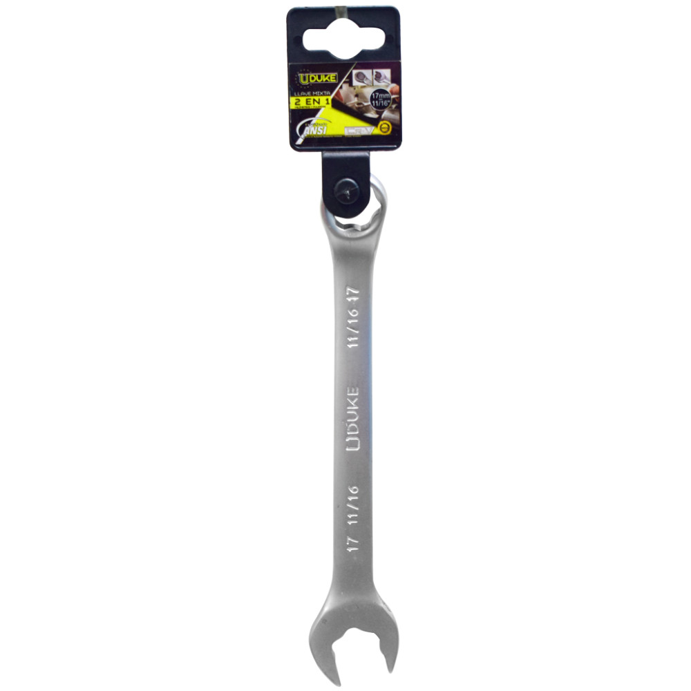 LLAVE MIXTA 2 EN 1 # 17MM - 11/16" CR/V UDUKE (HTY0072)