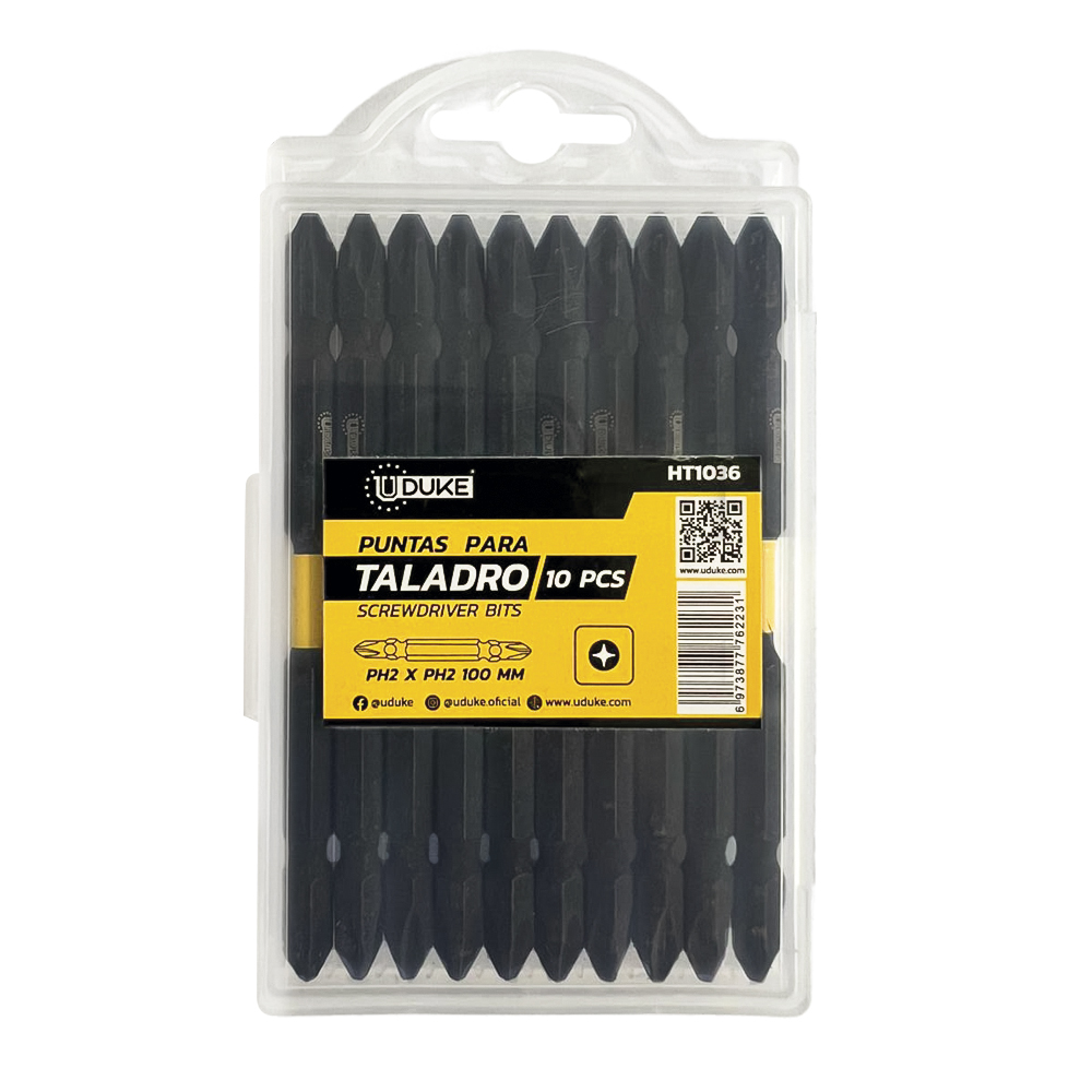 PUNTAS TALADRO DOBLE X 10PCS ESTRIA UDUKE (HT1036)