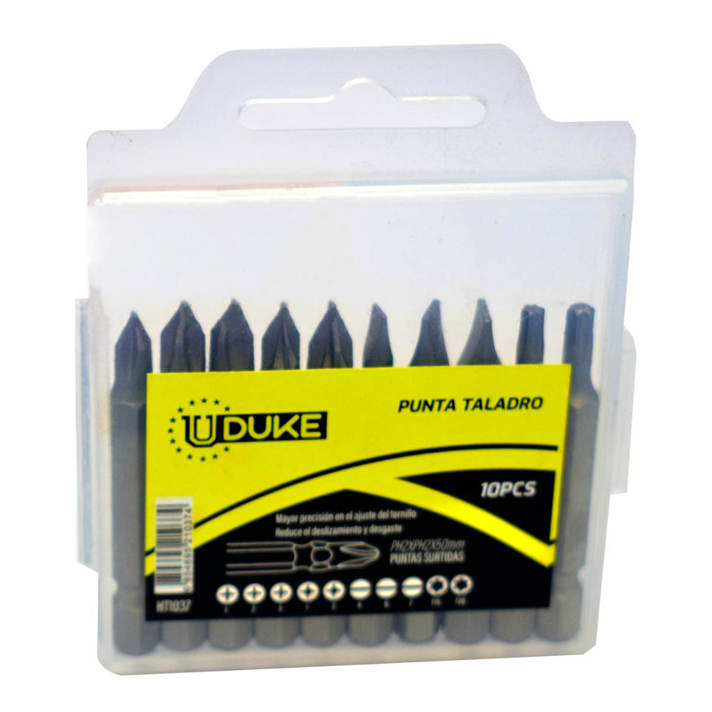 PUNTAS TALADRO X 10PCS SURTIDAS UDUKE (HT1037)