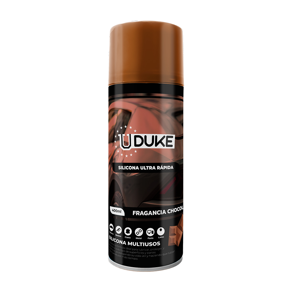SILICONA EN AEROSOL UDUKE CON OLOR CHOCOLATE 400ML (HT40306)