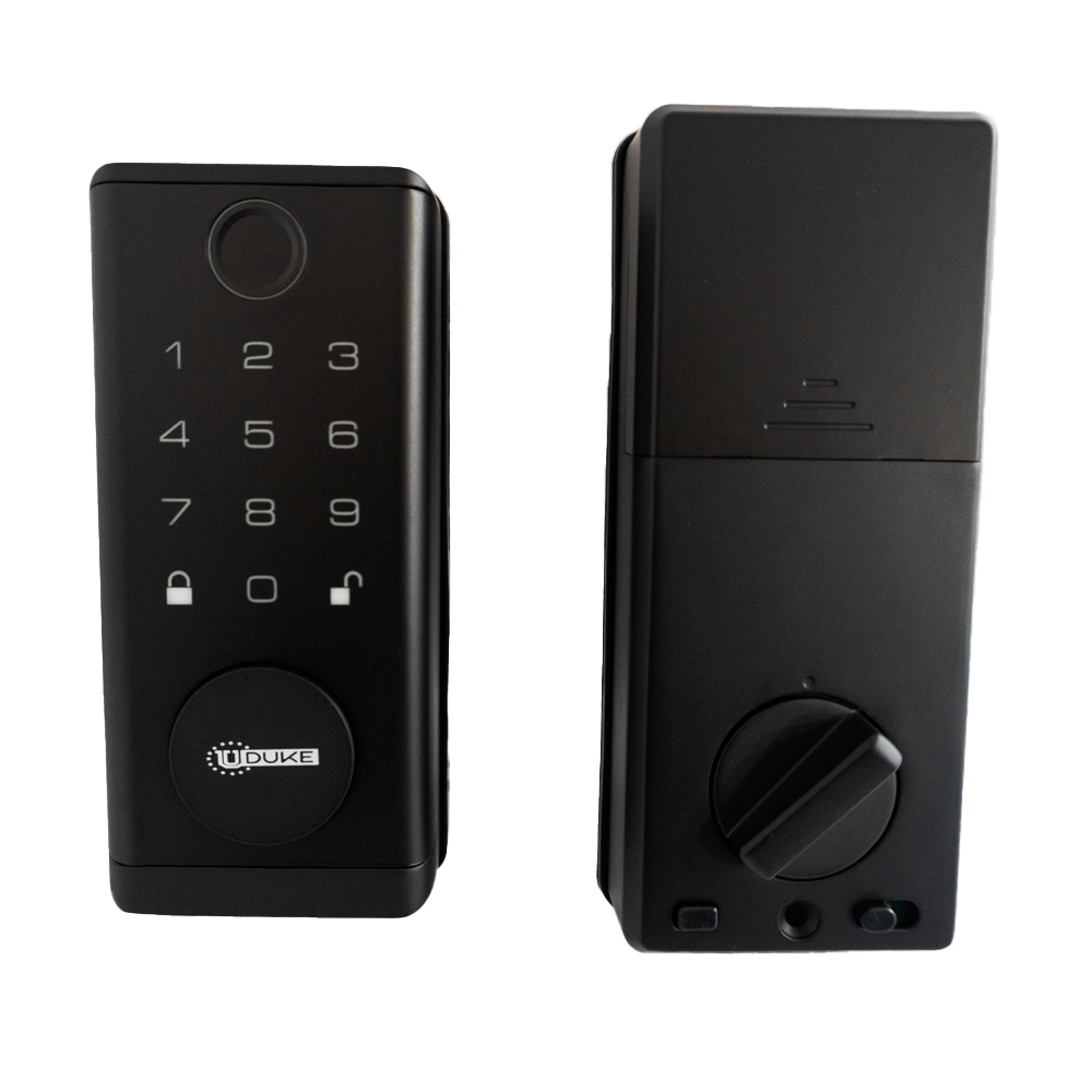 CERRADURA DIGITAL INTELIGENTE AUXILIAR APERTURA CON CLAVE, HUELLA, TARJETA Y APP TUYA BLUETOOTH UDUKE (HT3307)