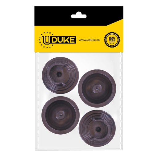 [8750K] ACCESORIO CORTINERO PLAFON CAFE EN U (ABIERTO) 1/2 PAQ X 4 UDUKE