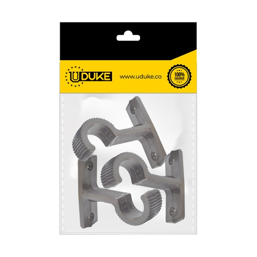 [8738K] ACCESORIO CORTINERO SOPORTE MURO CAFE DE 1/2 PAQ X 3 UDUKE
