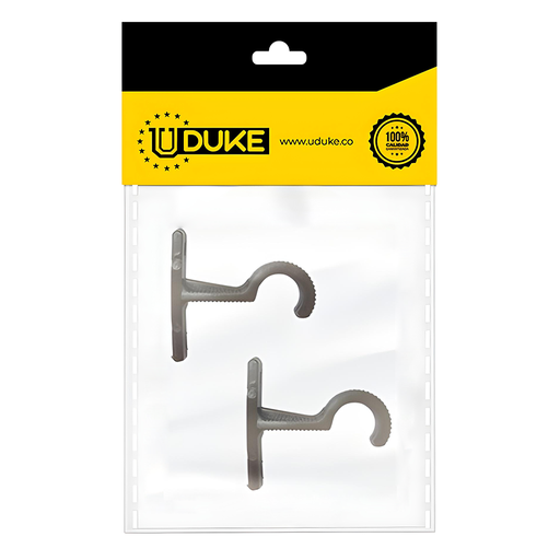 [8742K] ACCESORIO CORTINERO SOPORTE MURO DOBLE CAFE DE 1 PAQ X 2 UDUKE