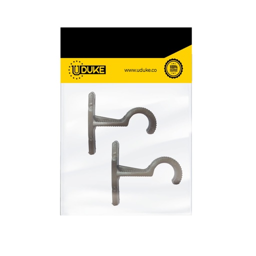 [8741K] ACCESORIO CORTINERO SOPORTE MURO DOBLE DORADO DE 1/2 PAQ X 2 UDUKE
