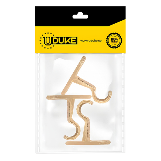 [8734K] ACCESORIO CORTINERO SOPORTE MURO DORADO DE 3/4 PAQ X 3 UDUKE