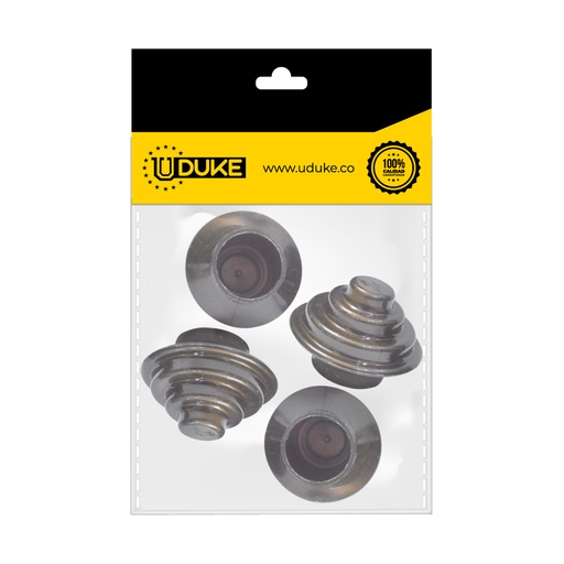 [8756K] ACCESORIO CORTINERO TERMIINAL CAFE ESCALERA 1/2 PQT X 4 UDUKE