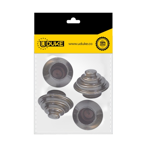 [8755K] ACCESORIO CORTINERO TERMIINAL CAFE ESCALERA 3/4 PQT X 4 UDUKE