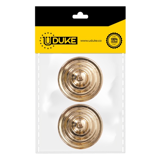 [8751K] ACCESORIO CORTINERO TERMIINAL DORADO ESCALERA 1 PAQ X 2 UDUKE