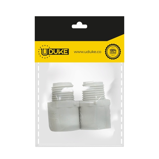 [1812K] ADAPTADOR MACHO 1/2 PVC PQT X 2 UDUKE