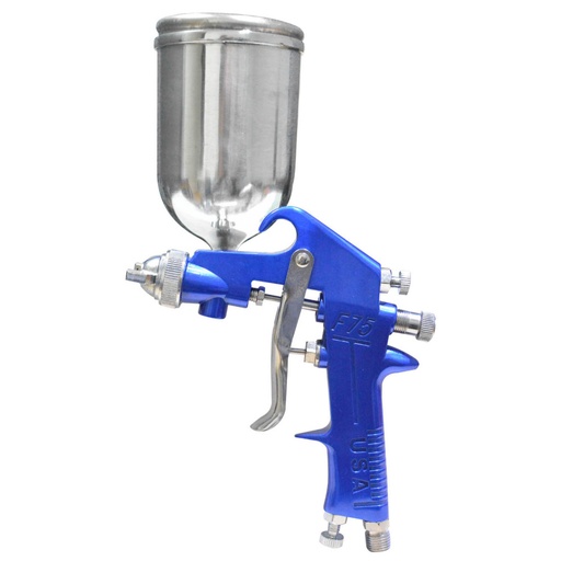 [7497] AEROGRAFO UDUKE PROFESIONAL USA VASO DE 400 CC PISTOLA F-75 AZUL (HT30564)