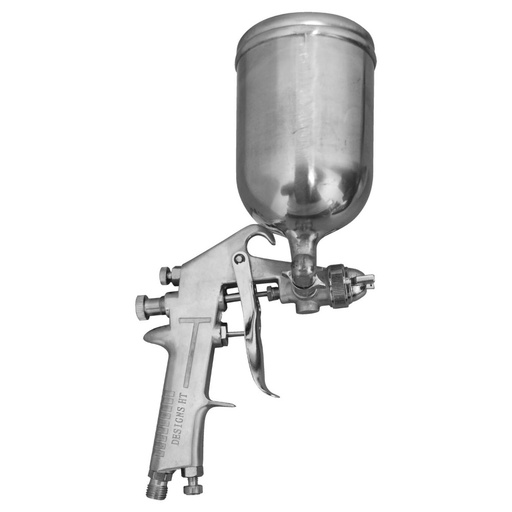 [34] AEROGRAFO UDUKE PROFESIONAL USA VASO DE 400 CC PISTOLA F-75 CROMADA (HT30561)