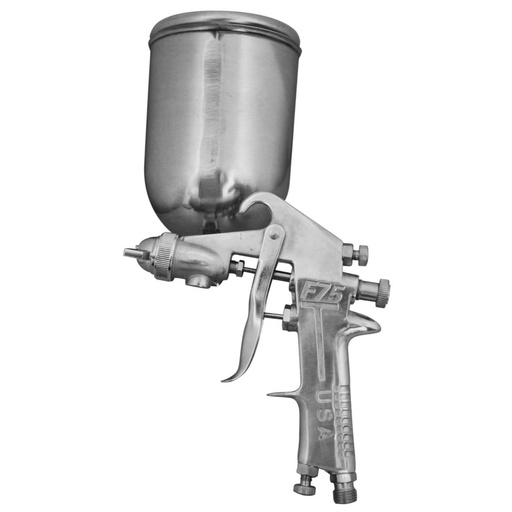 [11617] AEROGRAFO UDUKE PROFESIONAL USA VASO DE 600 CC PISTOLA F-75 CROMADA - ALTA (HT30599)