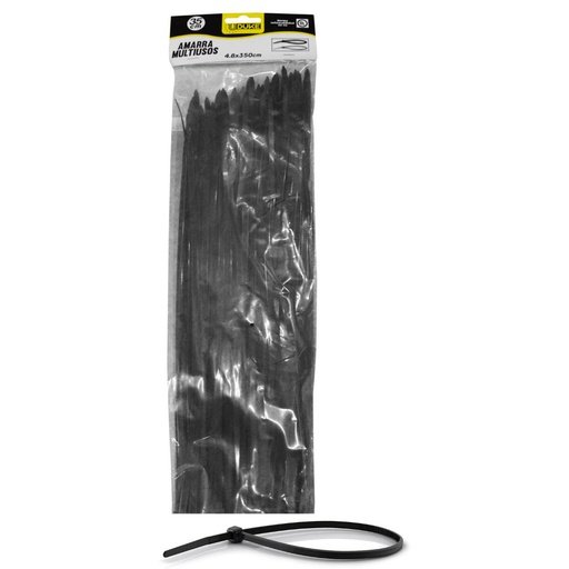 [10103] AMARRA PLASTICA UDUKE NEGRA 4.8X350MM (35CM) (100 UNDS) (HT70039)