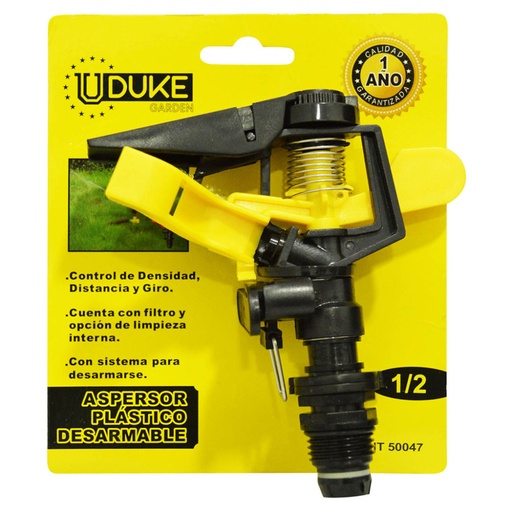 [8279] ASPERSOR UDUKE 1/2 DESARMABLE PLASTICO SIN ESTACA (HT50047)