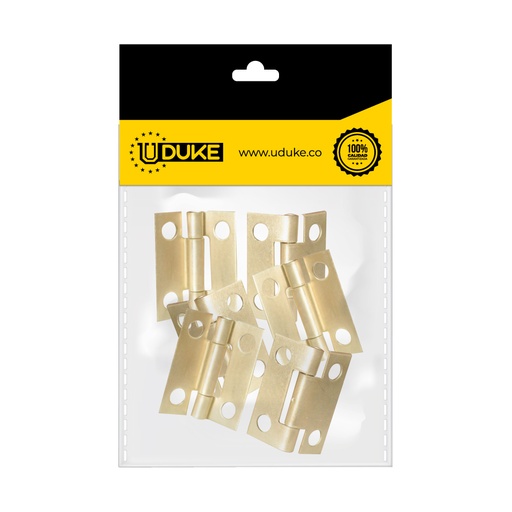 [8393K] BISAGRA COMUN 2 1/2 DORADA C.20 PQT X 6 UNDS UDUKE