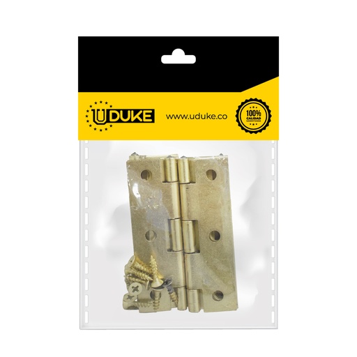 [8394K] BISAGRA COMUN 3" DORADA PQT X 2 UNDS UDUKE