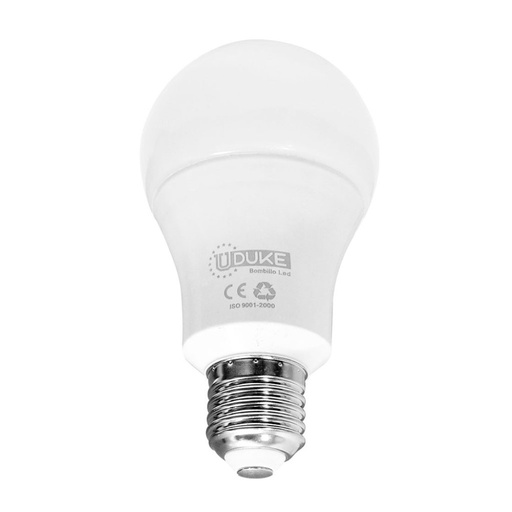 [11522] BOMBILLO LED 15W UDUKE LUZ DIA E27 MULTIVOLTAGE (6500K) (A70) (HT80399) (GARANTIA 2 ANOS)
