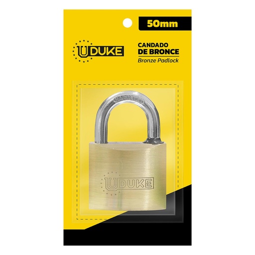 [6335K] CANDADO 50MM BRONCE FINO EN BLISTER UDUKE (GARANTIA 5 ANOS)