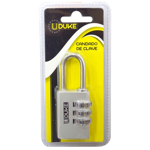[12193] CANDADO CLAVE 30 MM 3 DIGITOS UDUKE COLORES SURTIDOS (HT90141)