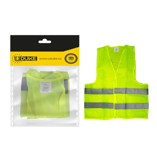 [8901K] CHALECO SEGURIDAD FLUORESCENTE VERDE PQT X 1 UDUKE