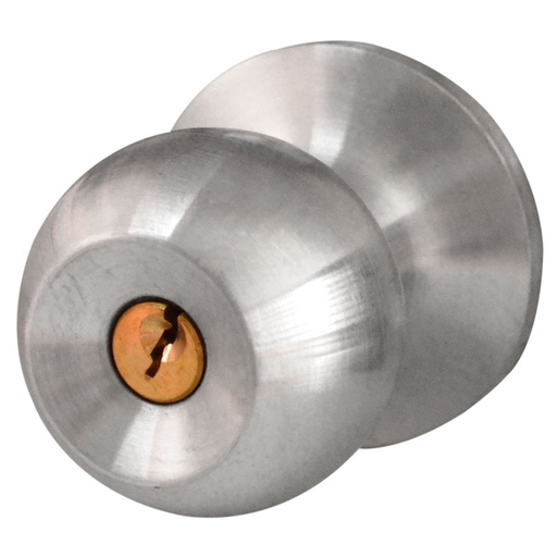 [10113] CHAPA BOLA ALCOBA / ENTRADA PRINCIPAL P/METALICO UDUKE (ACERO INOXIDABLE) (COLOR SATINADA) (607SS) (HT70047)