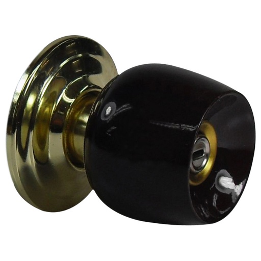 [4138] CHAPA BOLA BANO P/MADERA UDUKE COLOR CAFE OSCURA ESCUDO DORADO (5832-SJM) (HT20184)