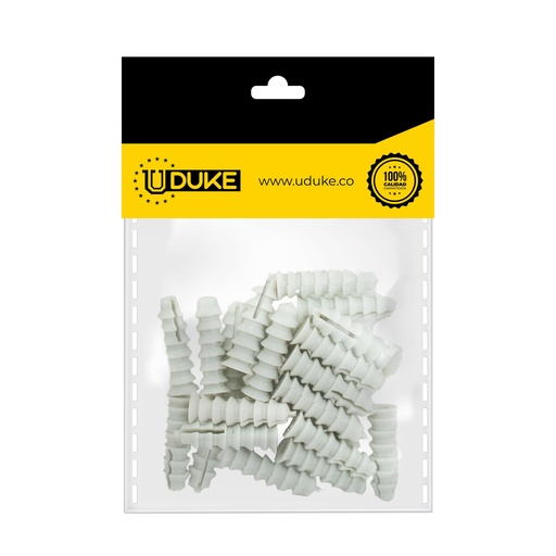 [447K] CHAZO 1/4 PLASTICO ESTRIADO PQT X 40 UDUKE