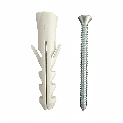 [13606K] CHAZO CON TORNILLO 3/8 PLASTICO PQT X 10 UDUKE