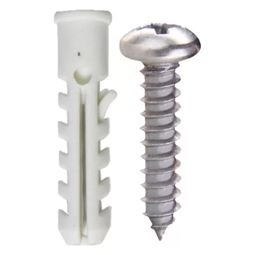 [13604] CHAZO PLASTICO CON TORNILLO 1/4 X 50UNDS (HT1238)