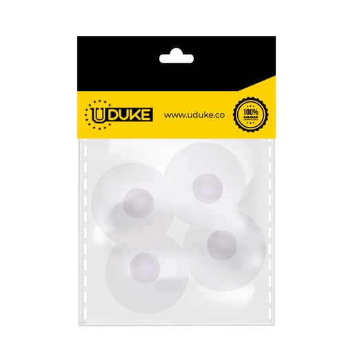 [5047K] CHUPA ADHESIVA TRANSPARENTE # 3 PQT X 4 UDUKE