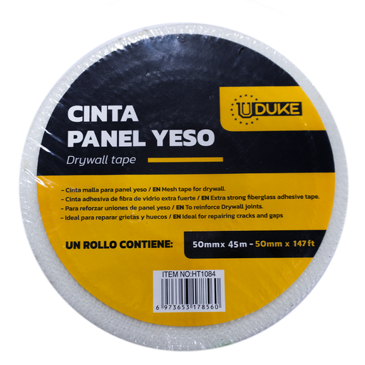 [11038] CINTA PANEL YESO FIBRA DE VIDRIO X 45M 2 PUL UDUKE (HT80168)
