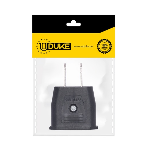 [515K] CONVERTIDOR RED/PLANO GRANDE NEGRO PQT X 1 UDUKE